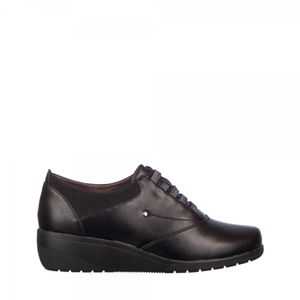 Γυναικεία casual παπούτσια Apera μαύρα, 2 - Kalapod.gr